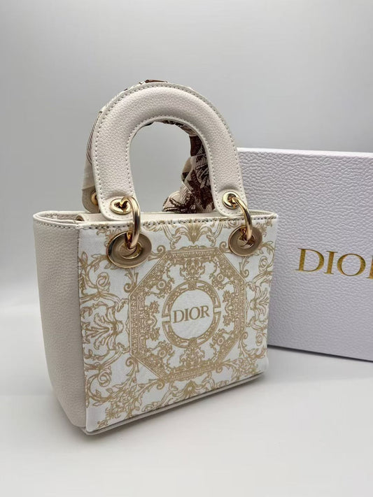 Dior Handmade Bag With Scarf and Chain