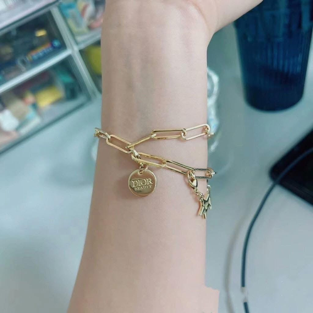 Beauty Gold Phone Charm Stars and Logo Chain Limited