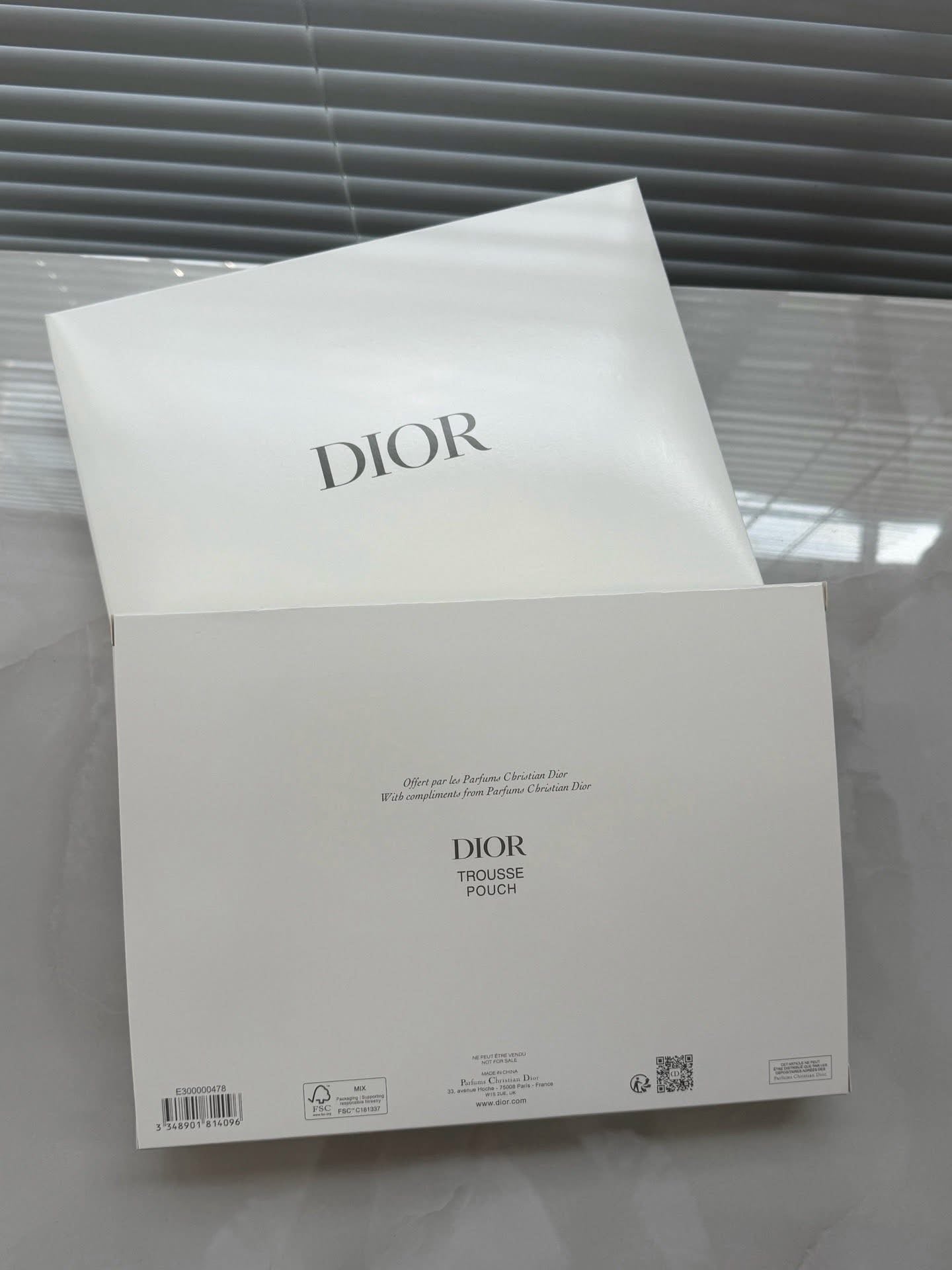 Dior New Limited Edition Silver Makeup Bag