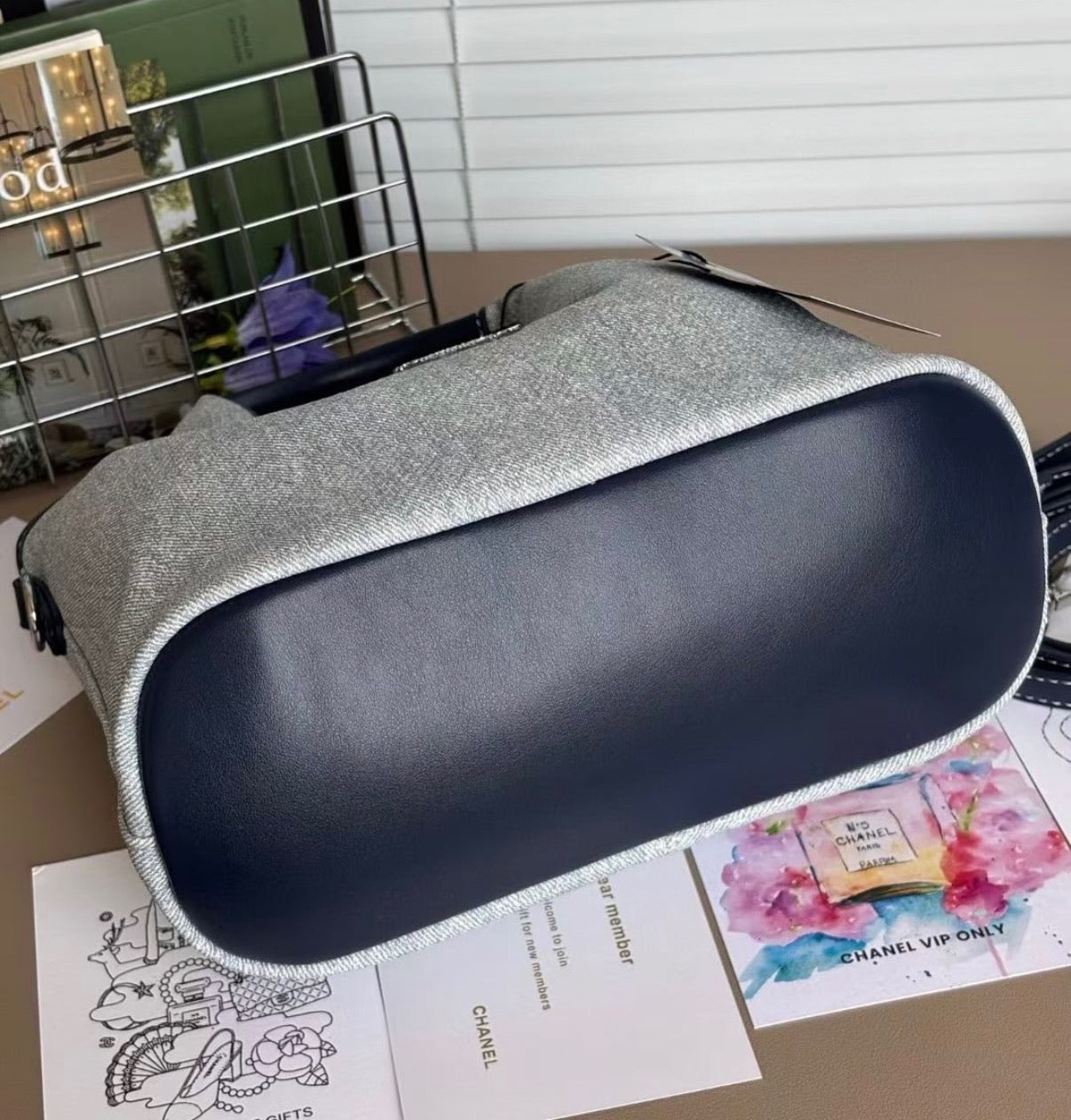 Chanel tote and pouch