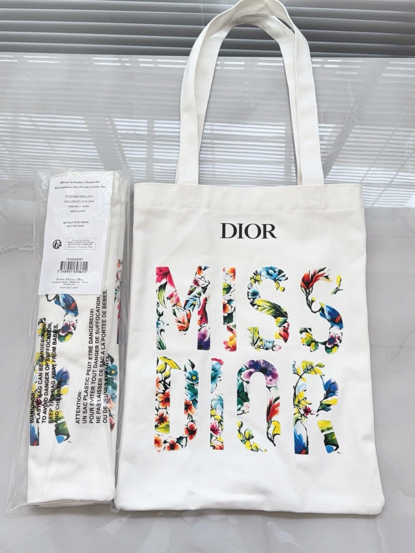 Miss Dior Collection Canvas Tote Bag