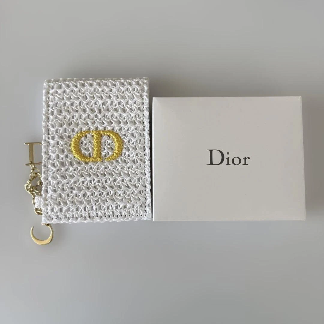 Novelty White Braided Mirror With Charm Logo Gold Color