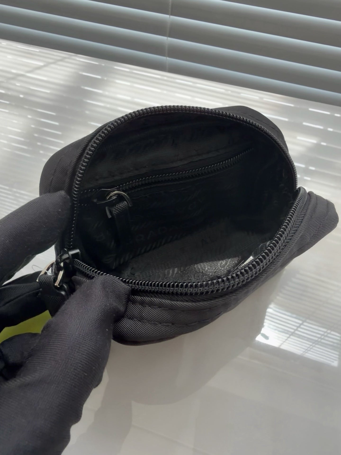 Prada Nylon Black Cosmetic Pouch