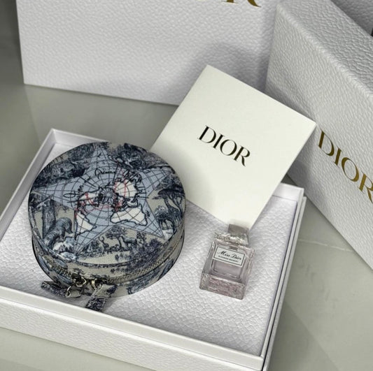 Dior Beauty Privé Gold Status Gift – Around the World Jewelry Case + Miss Dior Miniature