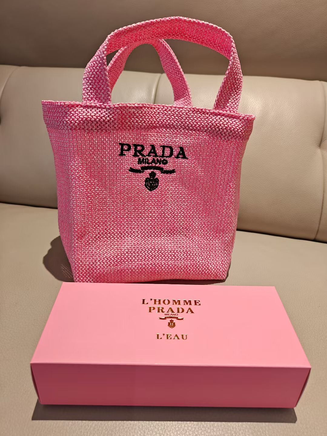 Prada Rafia Tote