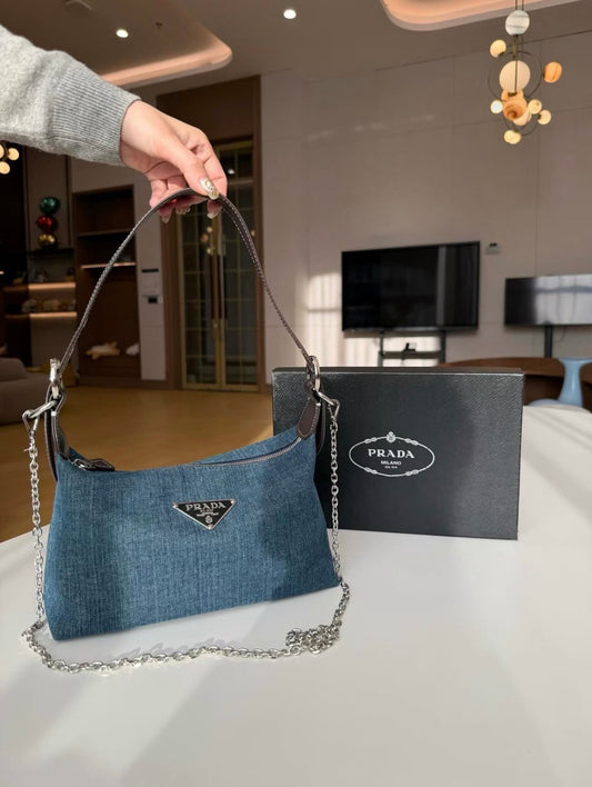 Prada denim bag