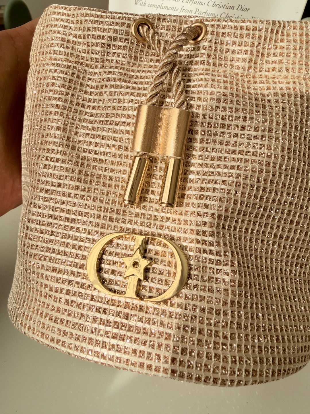Dior Holiday Bucket Pouch with Chain