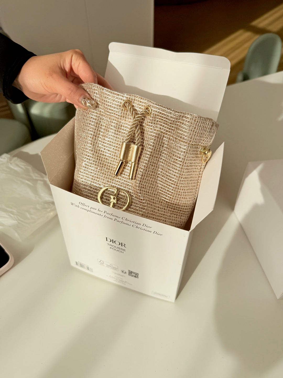 Dior Holiday Bucket Pouch with Chain