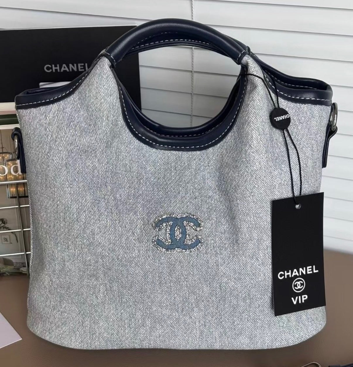 Chanel tote and pouch