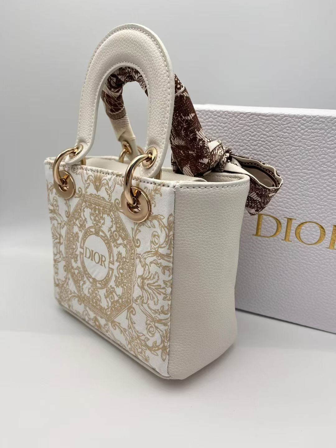 Dior Handmade Bag With Scarf and Chain